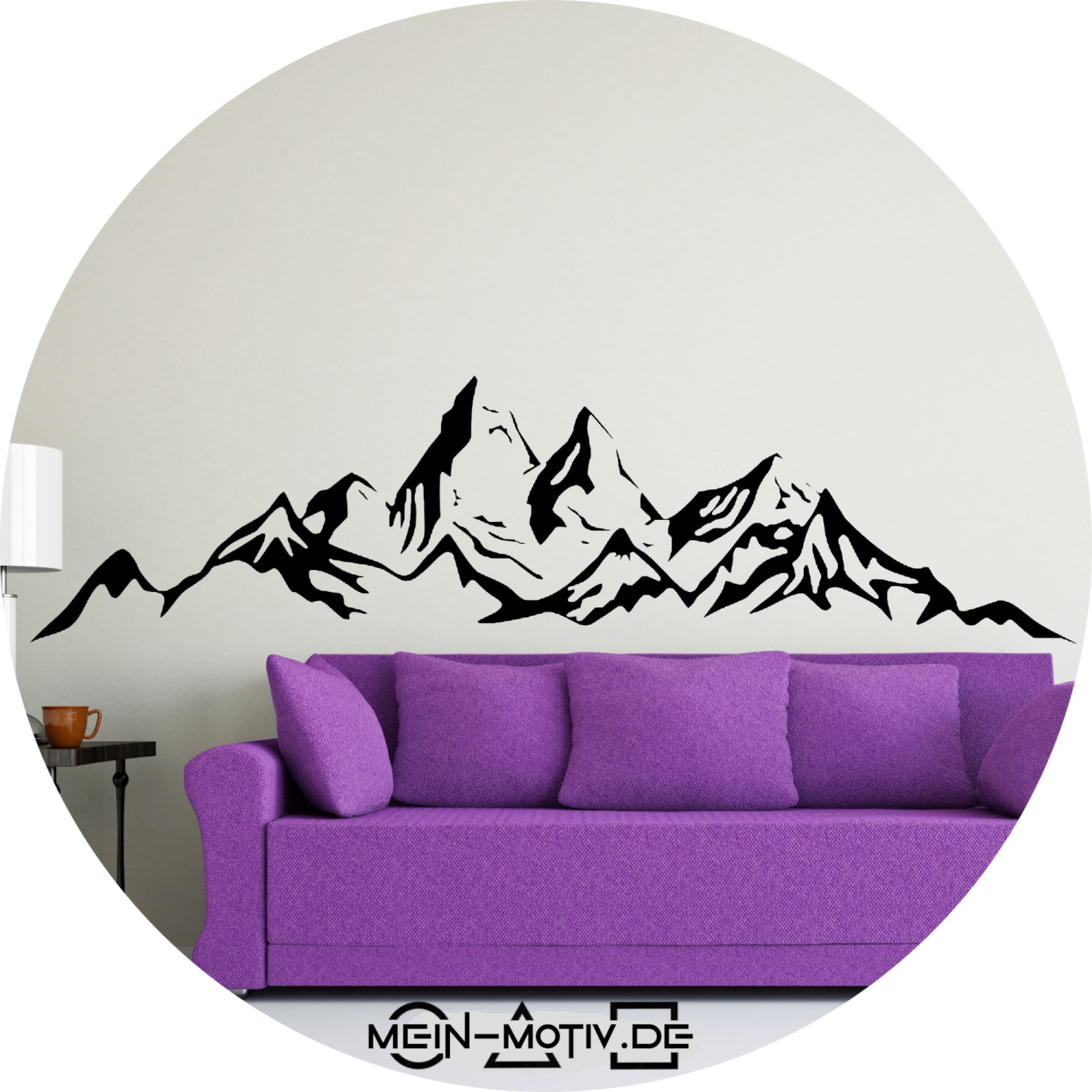 Wandtattoo 46362 Berge Silhouette